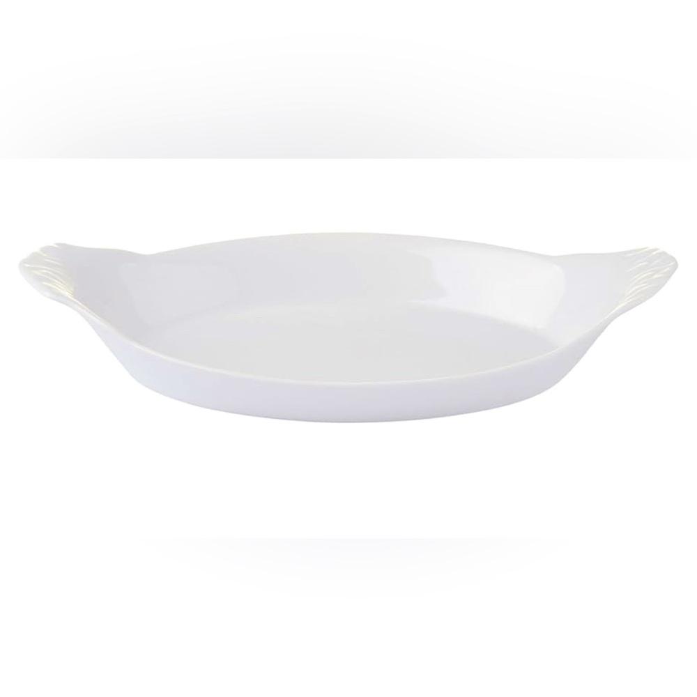 BIA Cordon Bleu 900049 White Oval Porcelain Au Gratin Bowl, 8 oz, White